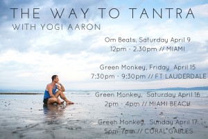 The Way to Tantra Workshop Flier Yogi Aaron On the Beach