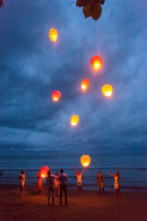 Lanterns at Yoga Retreat