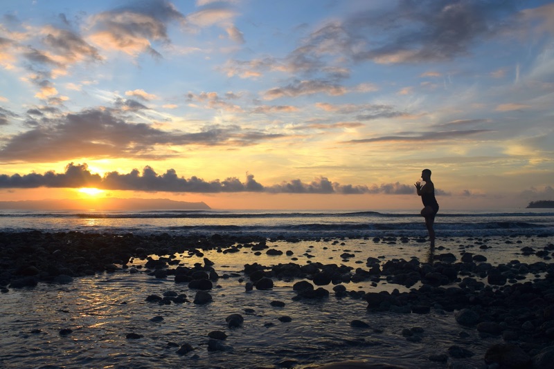 beach yoga