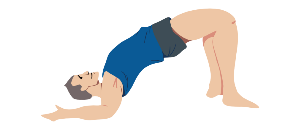 Yogi Aaron doing Bridge Yoga Pose