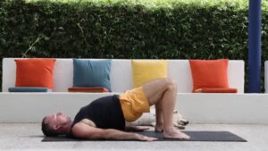 Yoga to stay young with Yogi Aaron bridge pose