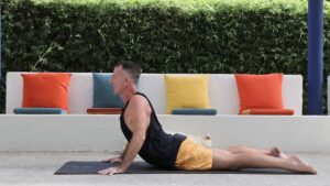 Yoga to stay young with Yogi Aaron cobra pose