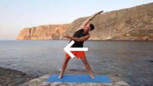 Yogi Aaron demonstrating a side bending pose