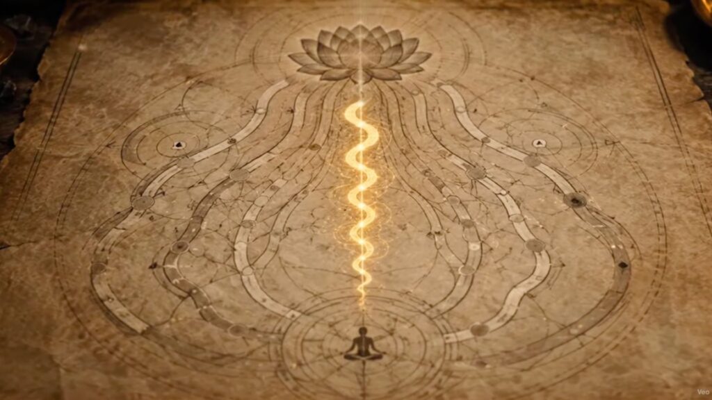 Depiction of Kundalini activation