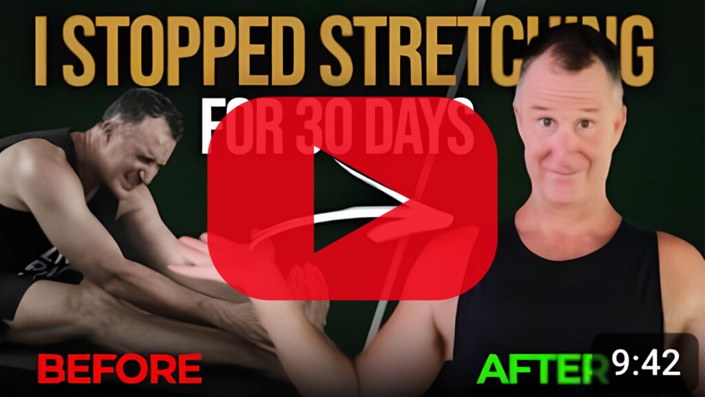 I stopped stretching for 30 days - youtube thumbnail for Yogi Aaron's video